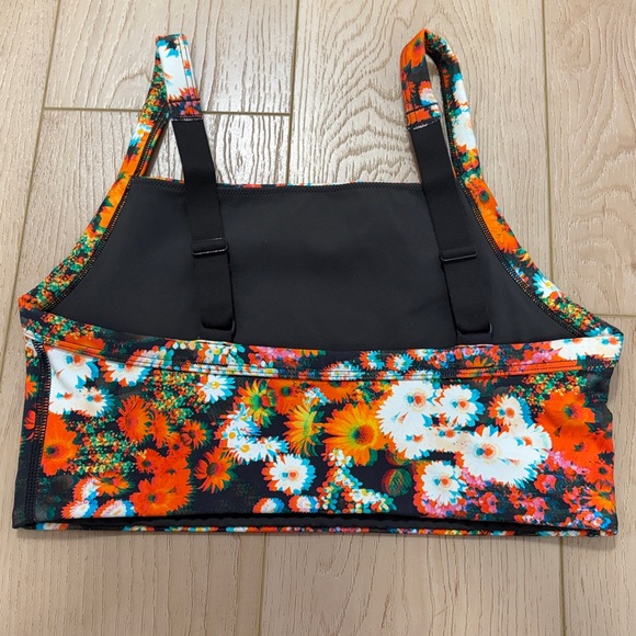 Offline by Aerie Goals Medium Support Sports Bra, 3D Floral, sz XS - Picture 2 of 7